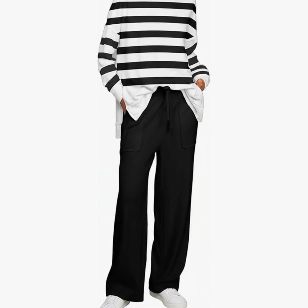 ETCYY NEW Lounge set! Side spilt sweatshirt and wide leg sweat pant!